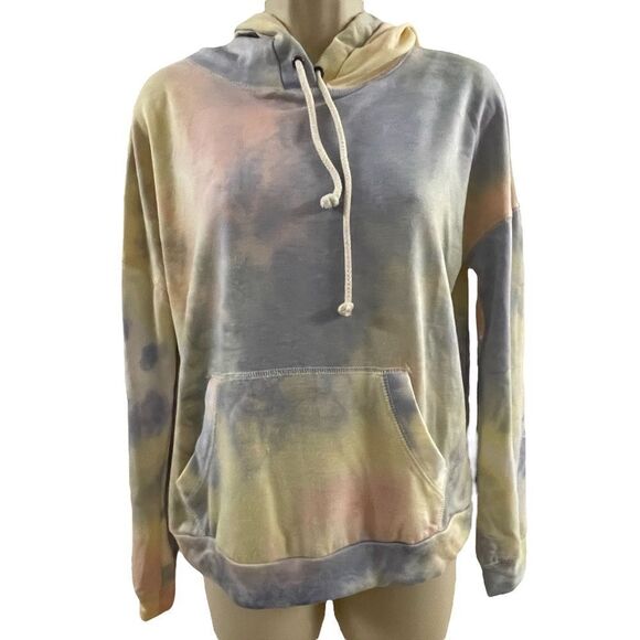 Meraki ~ lightweight multicolor tie dye hoodie ~ size Medium - Picture 1 of 7